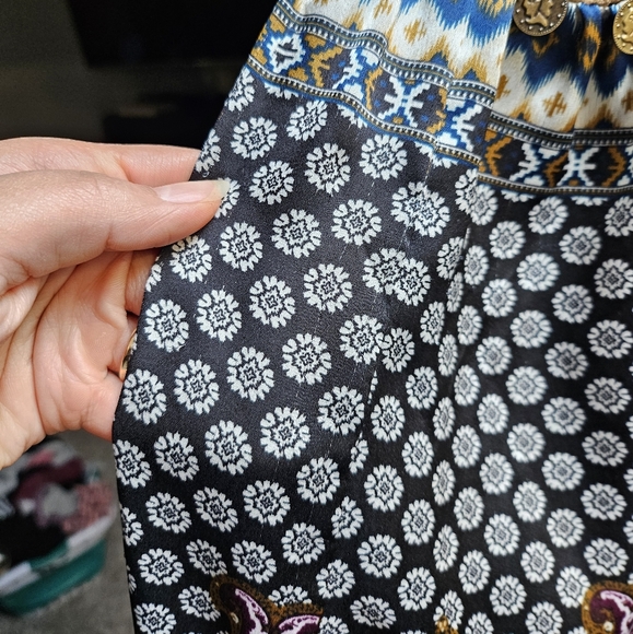 Lulumari Boho Maxi Dress with Suede Upper Empire Waist Halter Neck Size L - Picture 9 of 9